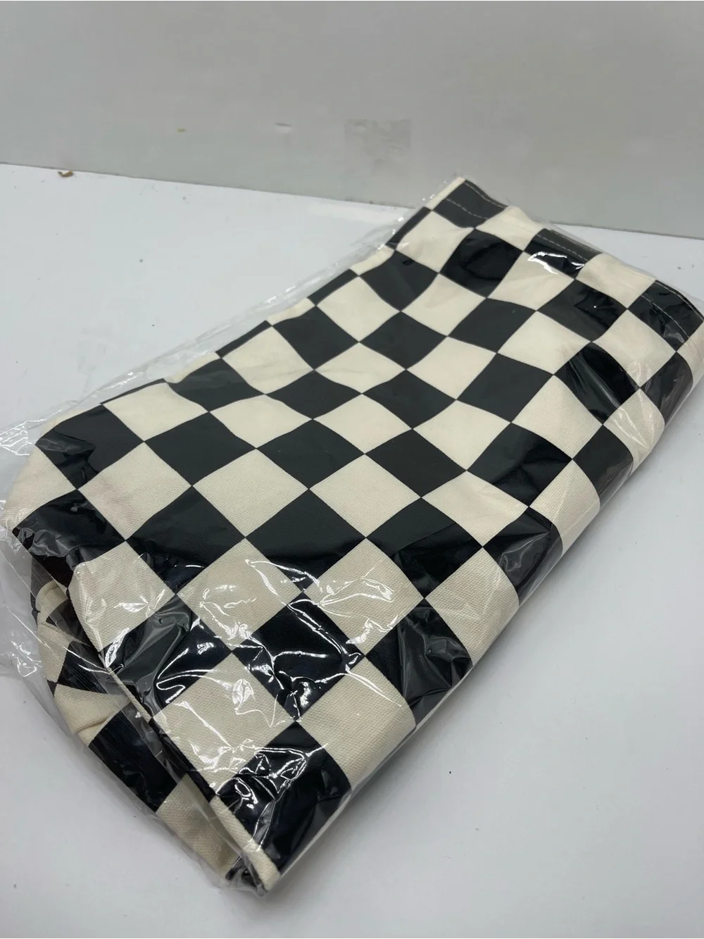 Vans Black and Cream Checkerboard Tote